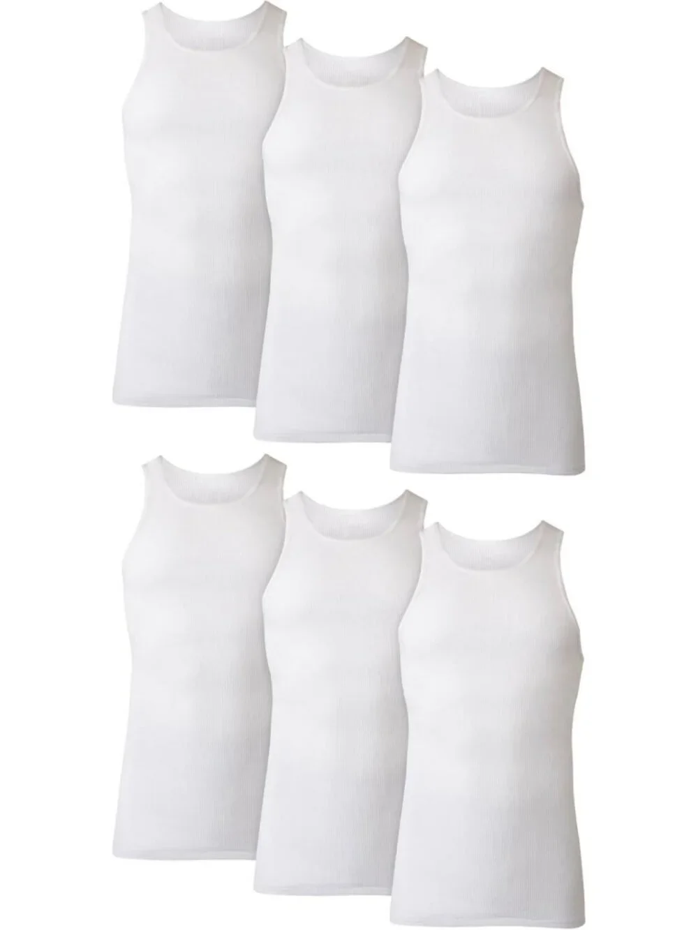 Men's Cotton Tank Undershirts, Moisture-Wicking & Breathable, Multi-Pack